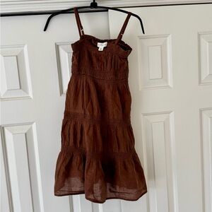 GAP Girls Brown Copper Shimmer Sun Dress Size 6/7